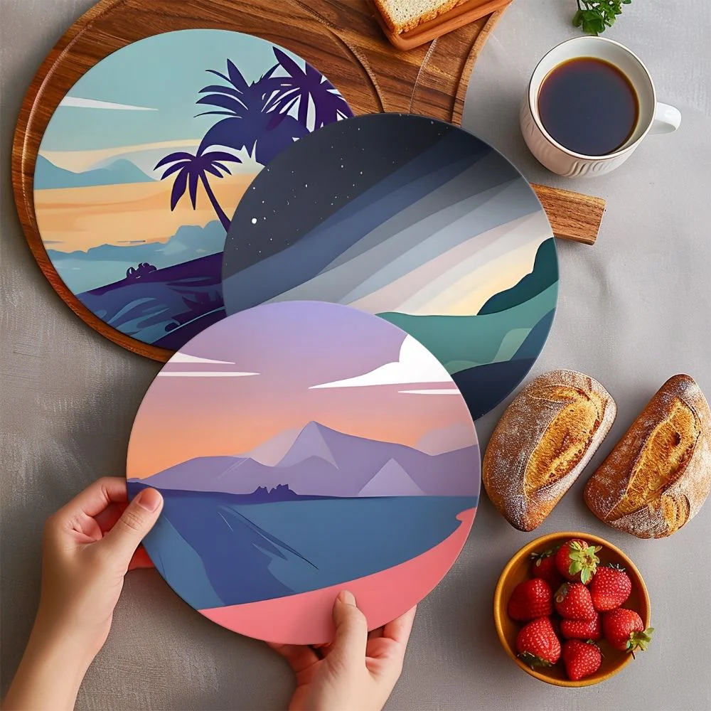 Paint by numbers 20cm Placemats (6 pieces) - Nature Vista - Image 6