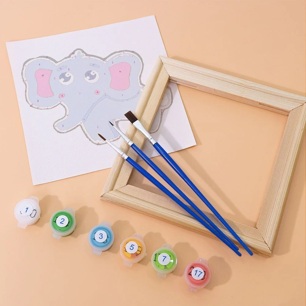 Mini Paint by numbers 15x15cm (6 pieces) - Cute Animals - Image 5