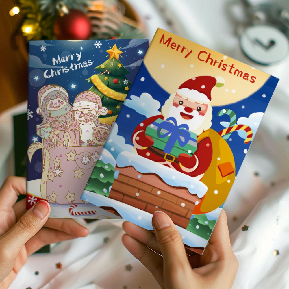 Paint by numbers 6 Pack DIY Christmas Cards - Series 2 - Image 9