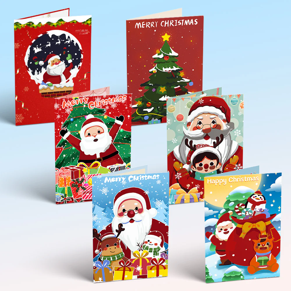 Paint by numbers 6 Pack DIY Christmas Cards - Series 3 - Image 12