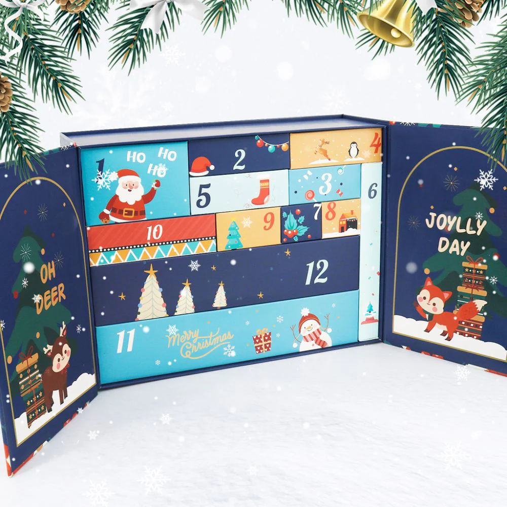 Paint by Numbers Advent Calendar 2025 - Holly Jolly (Blu-12 boxes) - Image 3