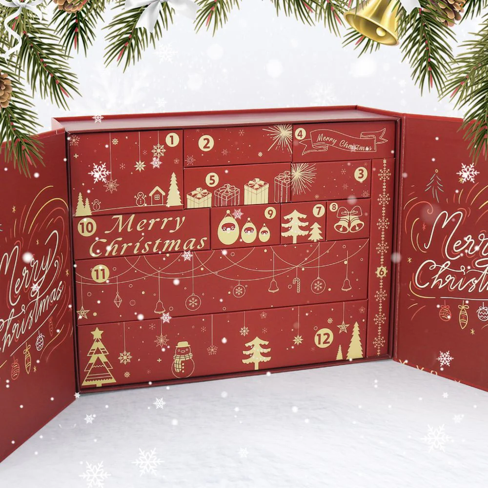 Paint by Numbers Advent Calendar 2025 - Merry Christmas (Red-12 boxes) - Image 3