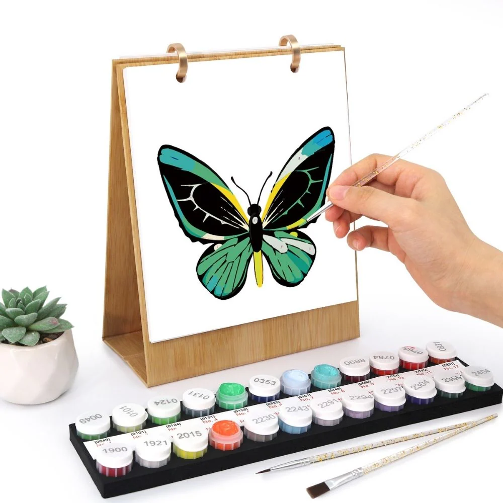 Paint by Numbers Calendar 2026 - Colorful Butterflies - Image 3
