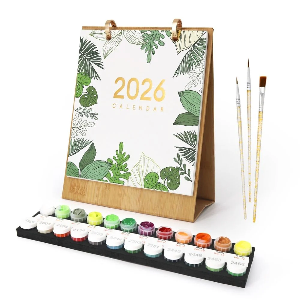 Paint by Numbers Calendar 2026 - Potted Houseplants