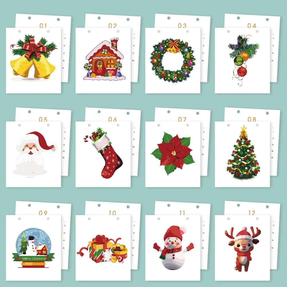 Paint by Numbers Calendar 2026 - Yuletide Icons - Image 2