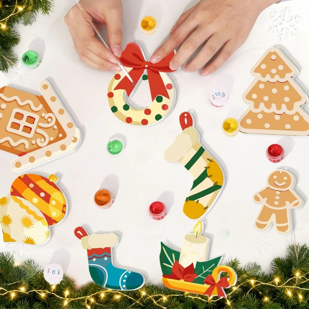 Paint by Numbers Christmas Decorations - Cozy Fireplace Kit - Image 5