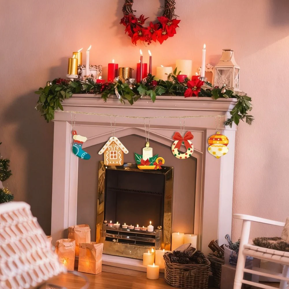 Paint by Numbers Christmas Decorations - Cozy Fireplace Kit - Image 7