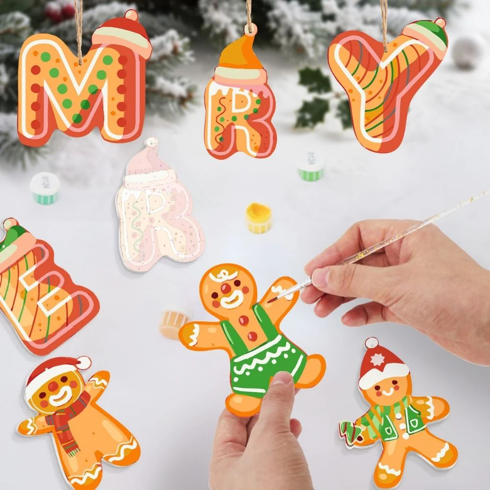 Paint by Numbers Christmas Decorations - Gingerbread Dreams Kit - Image 2