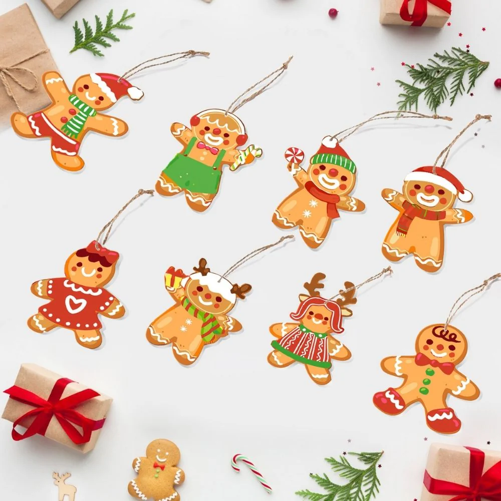 Paint by Numbers Christmas Decorations - Gingerbread Friends Kit