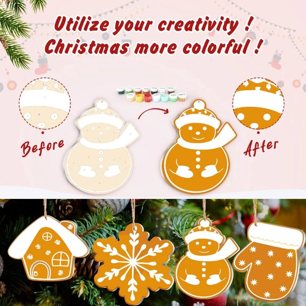 Paint by Numbers Christmas Decorations - Holiday Cookies Kit - Image 10
