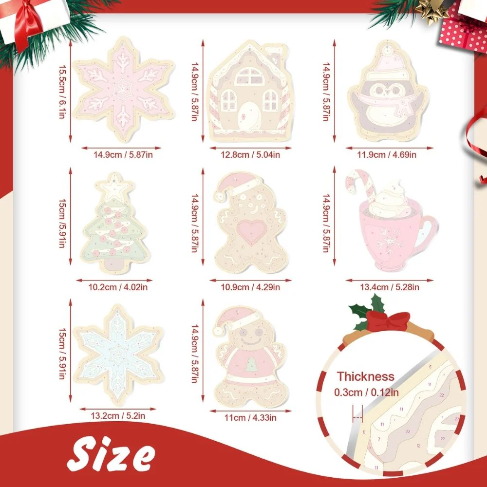Paint by Numbers Christmas Decorations - Holiday Gifts & Cheer Kit - Image 11