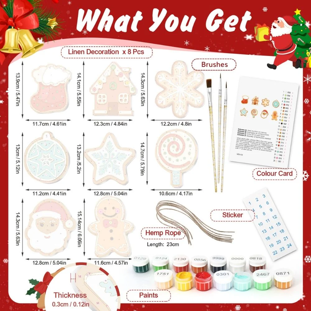 Paint by Numbers Christmas Decorations - Merry Little Icons Kit 1 - Image 12