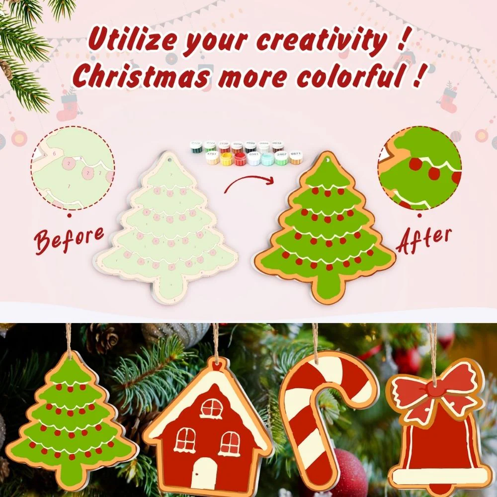 Paint by Numbers Christmas Decorations - Peppermint Treats Kit - Image 10