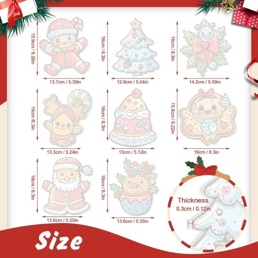 Paint by Numbers Christmas Decorations - Santa's Cookie Parade Kit - Image 11