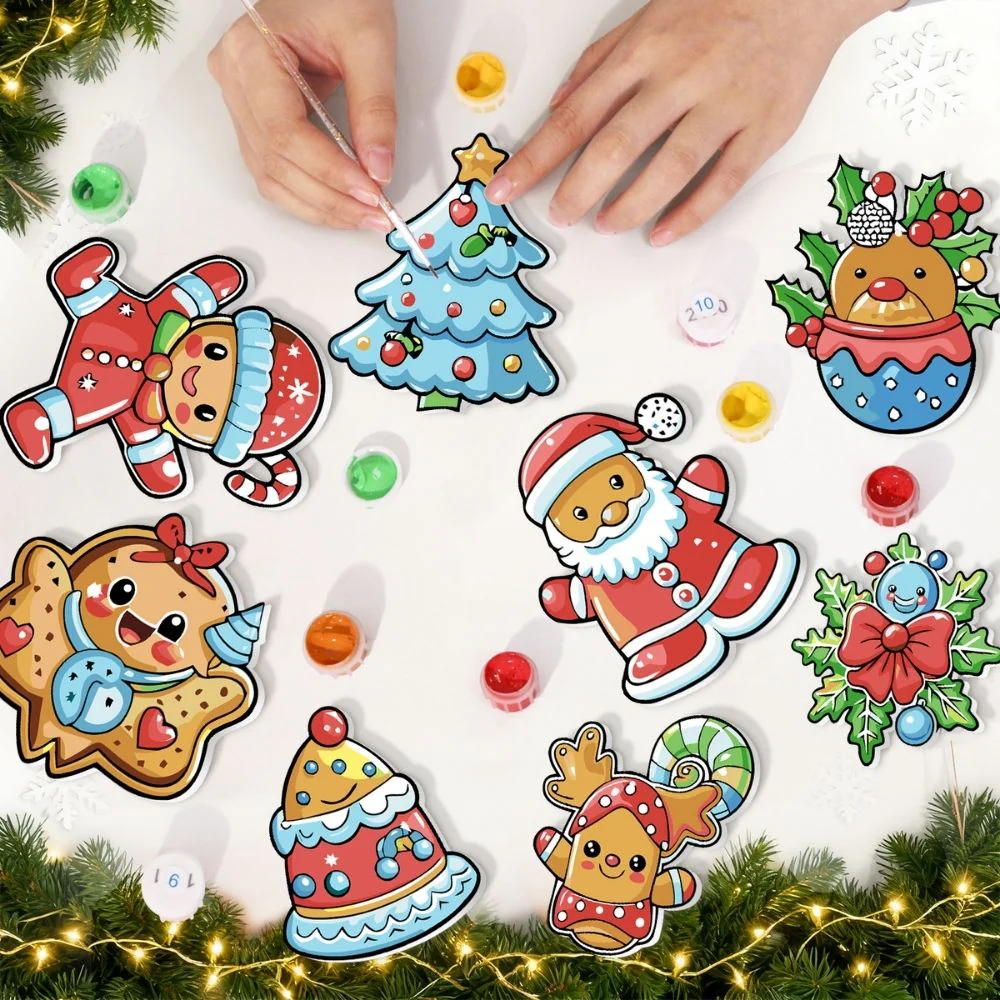 Paint by Numbers Christmas Decorations - Santa's Cookie Parade Kit - Image 5