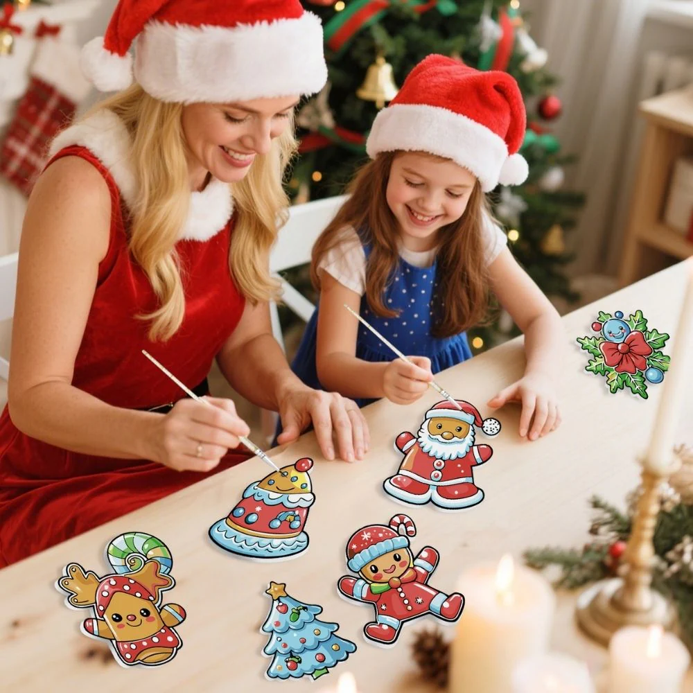 Paint by Numbers Christmas Decorations - Santa's Cookie Parade Kit - Image 6