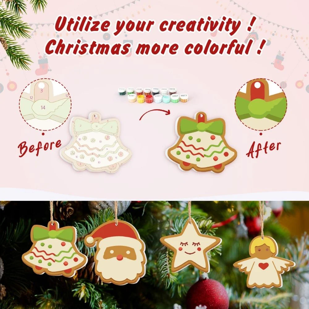 Paint by Numbers Christmas Ornaments - Bells Angel Candy Kit - Image 10
