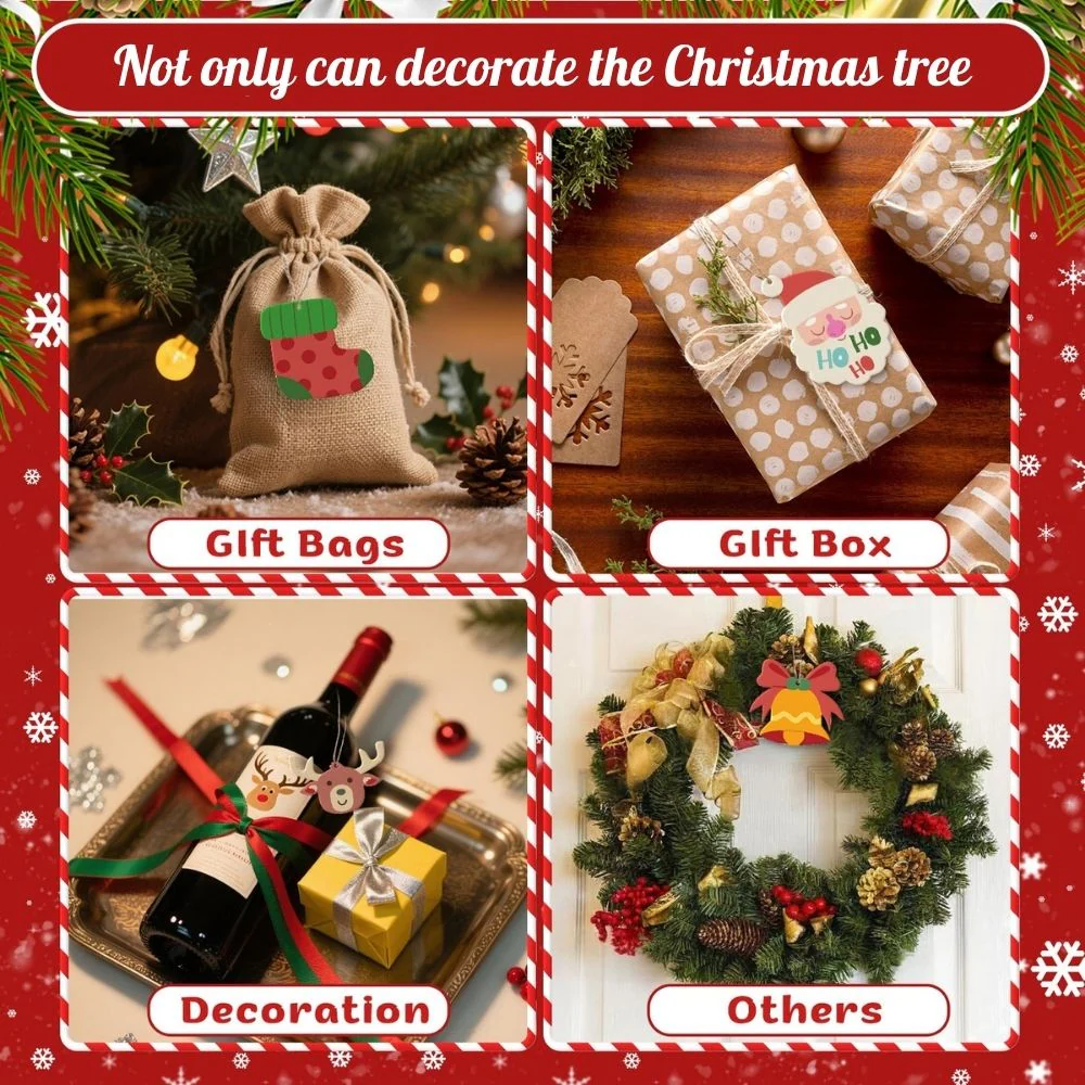 Paint by Numbers Christmas Ornaments - Reindeer Santa Stocking Kit - Image 8
