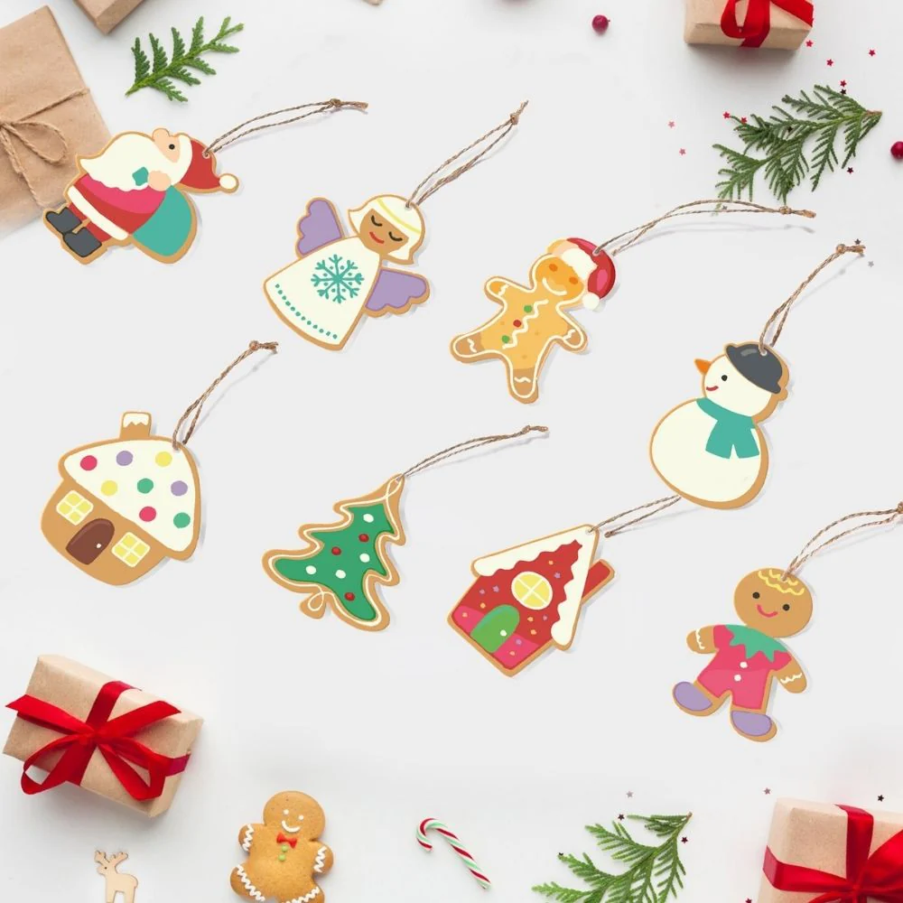 Paint by Numbers Christmas Ornaments - Santa Snowman Kit
