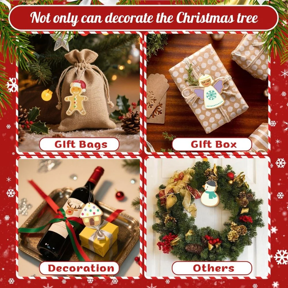 Paint by Numbers Christmas Ornaments - Santa Snowman Kit - Image 8
