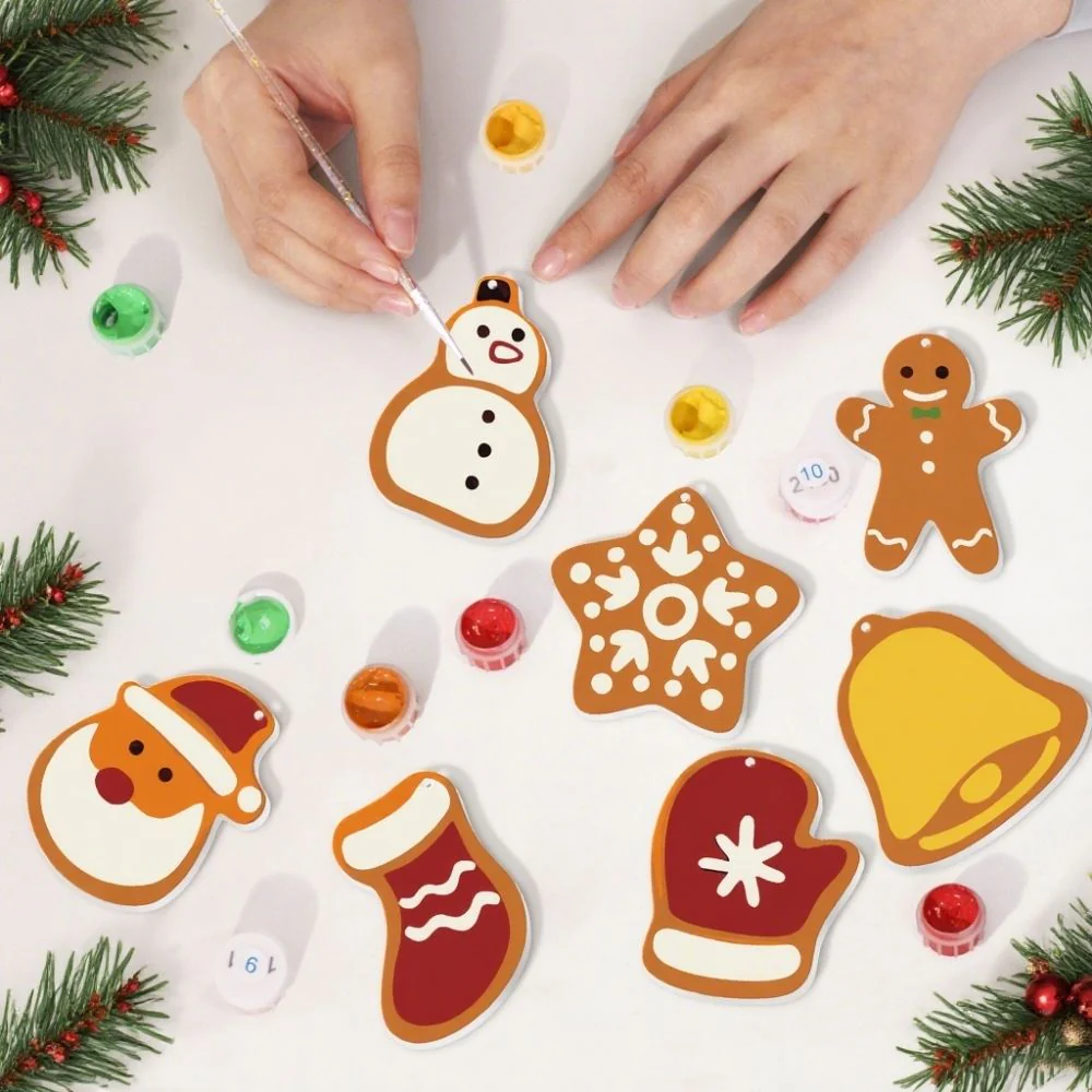 Paint by Numbers Christmas Ornaments - Santa Stocking Kit - Image 5