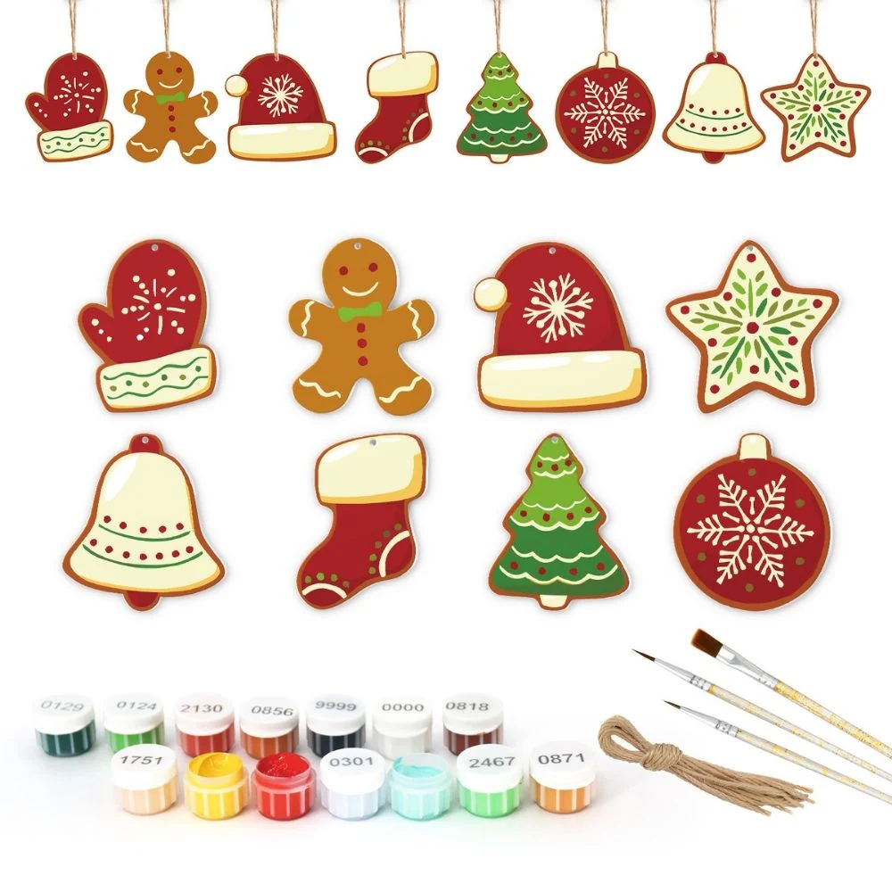 Paint by Numbers Christmas Ornaments - Winter Mittens Hats Kit - Image 4