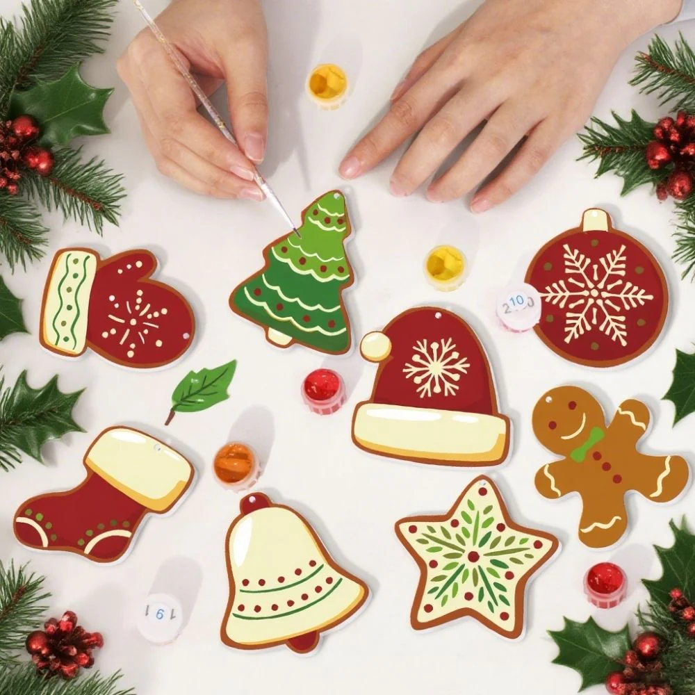 Paint by Numbers Christmas Ornaments - Winter Mittens Hats Kit - Image 5