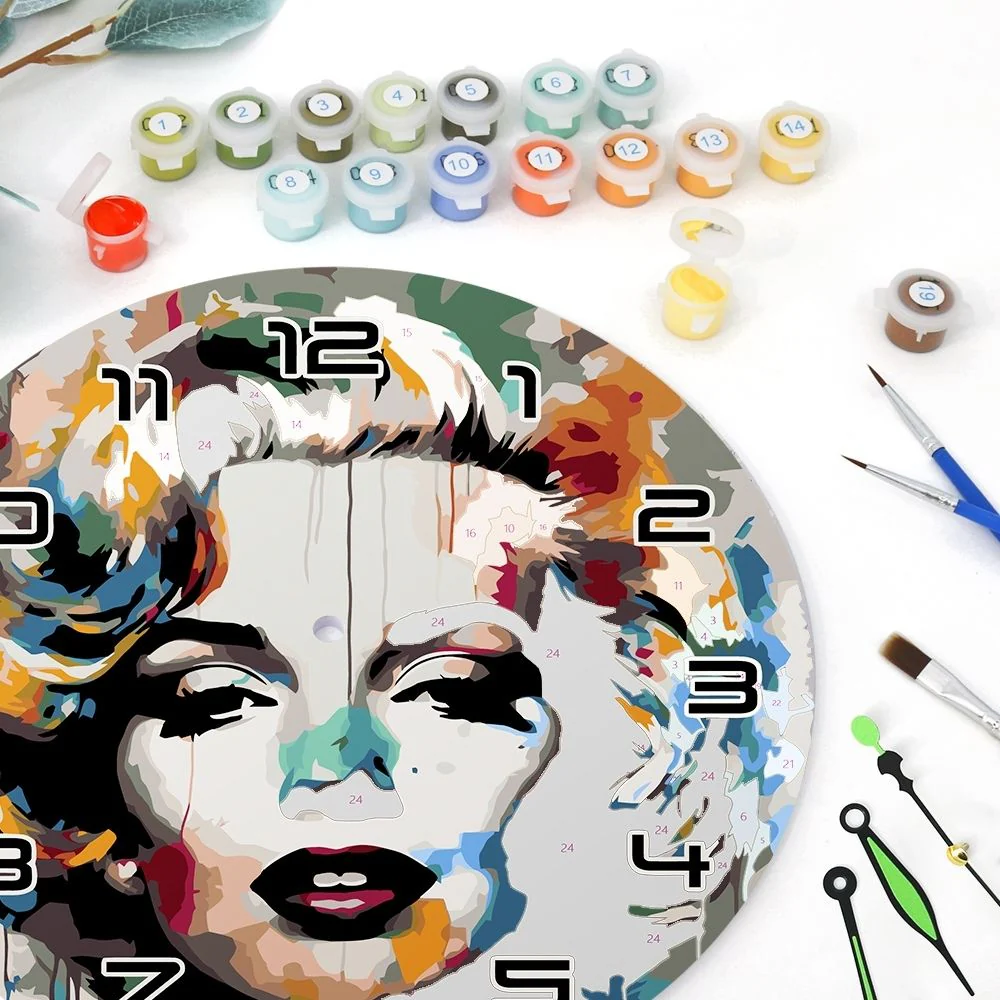 Paint by Numbers Clock - Marilyn Portrait - Image 8