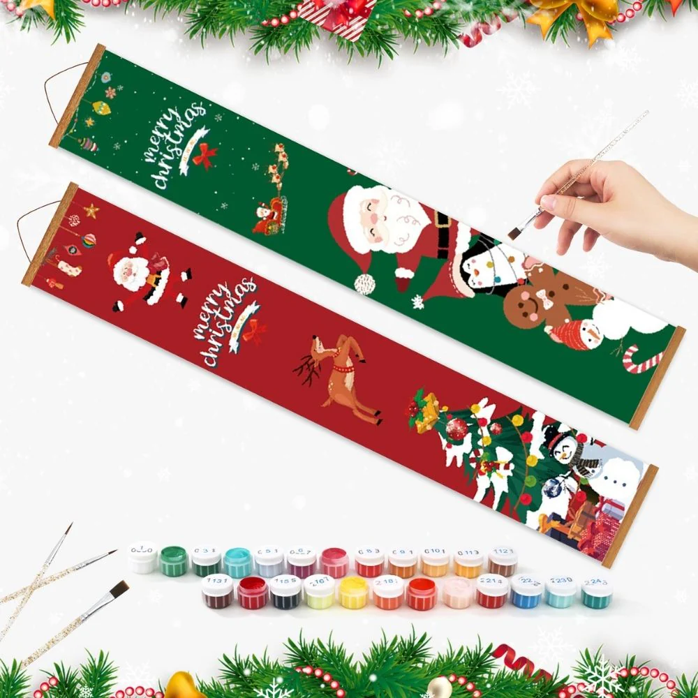 Paint by Numbers Front Door Hanging Banners - Christmas Spirit - Image 3