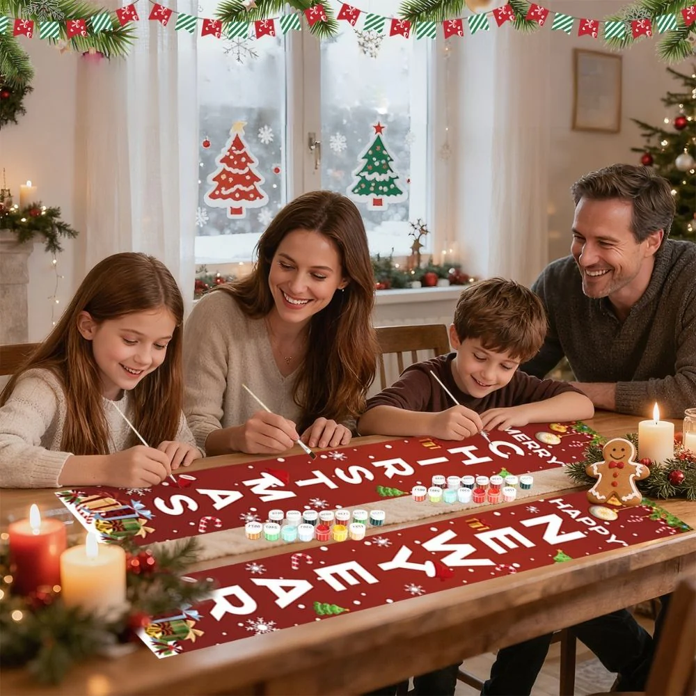Paint by Numbers Front Door Hanging Banners - Evergreen Joy - Image 10