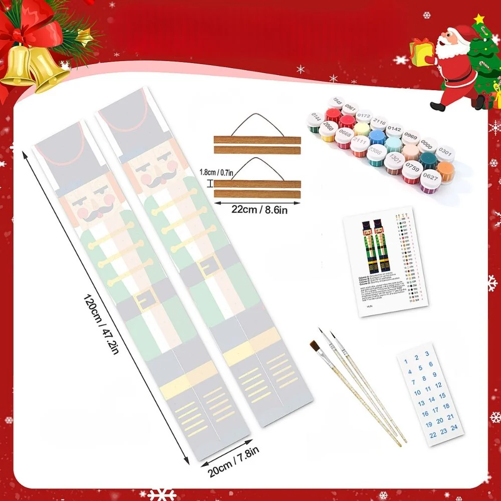 Paint by Numbers Front Door Hanging Banners - Festive Nutcracker - Image 4