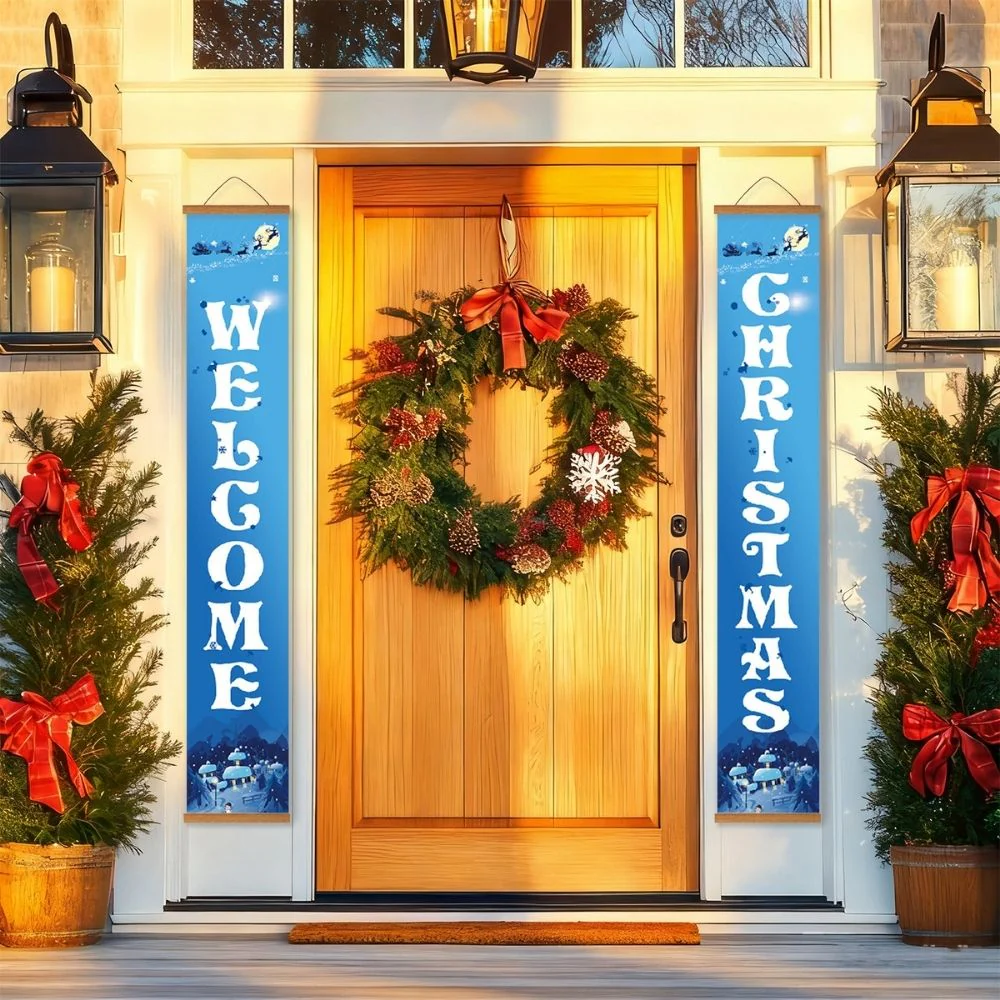Paint by Numbers Front Door Hanging Banners - Frosty Welcome - Image 9