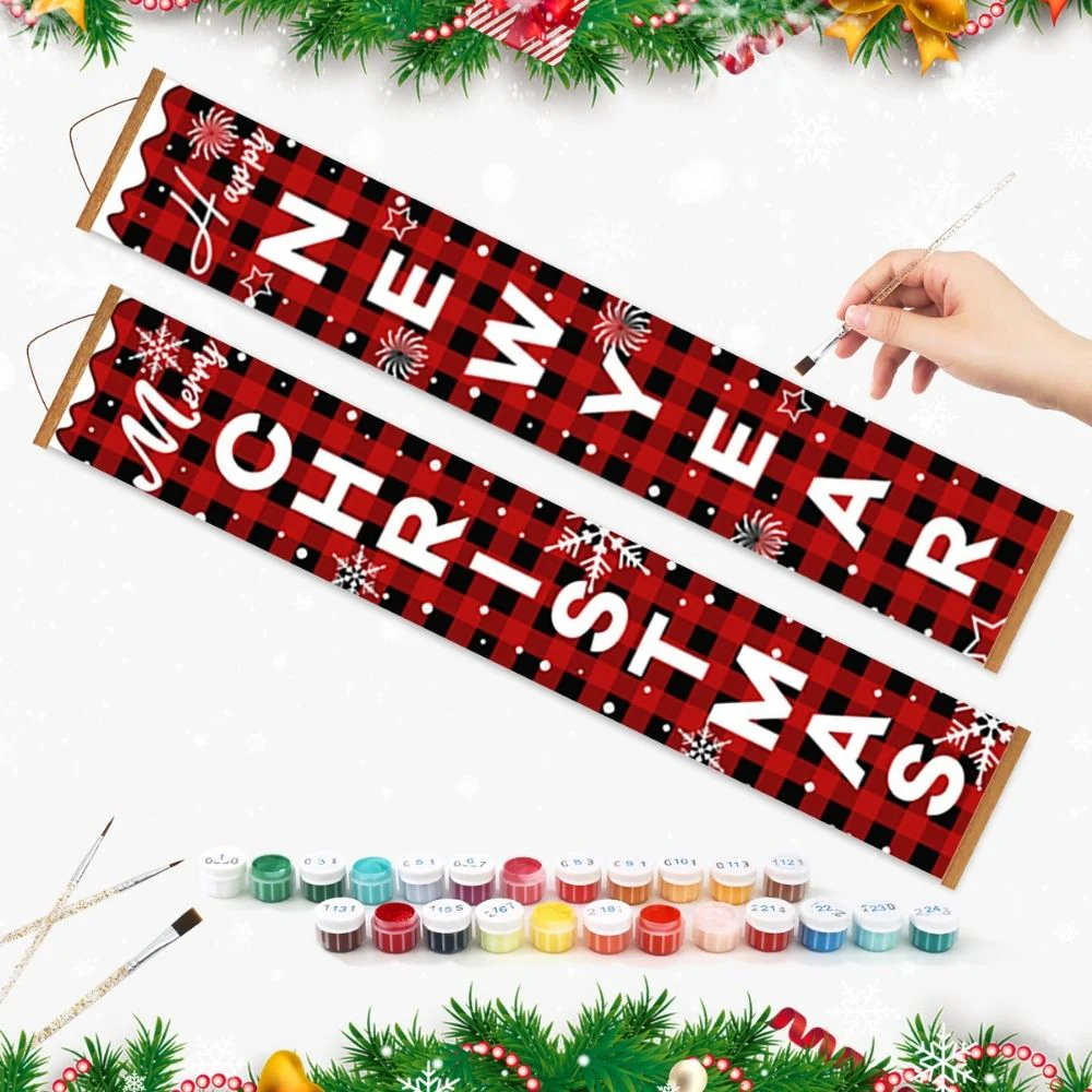 Paint by Numbers Front Door Hanging Banners - Happy New Year - Image 3