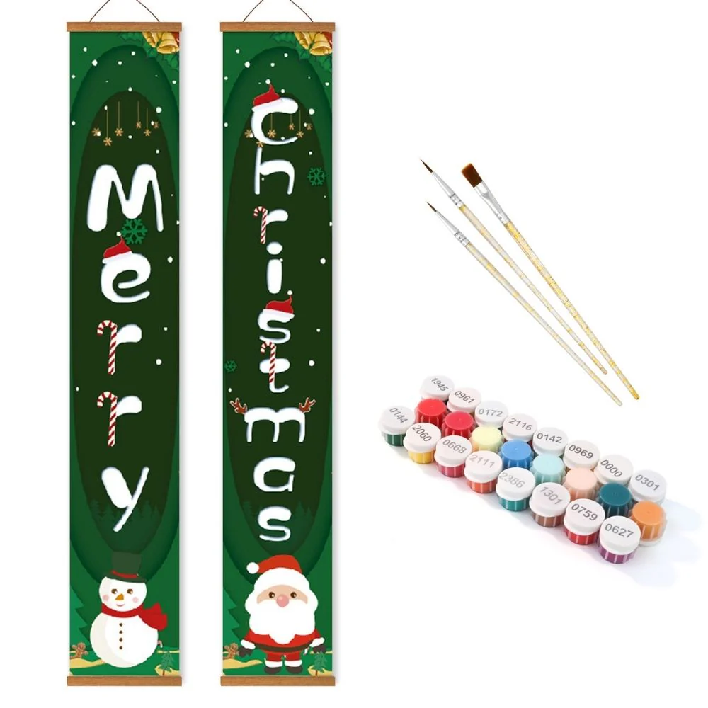 Paint by Numbers Front Door Hanging Banners - Holiday Cheer - Image 2