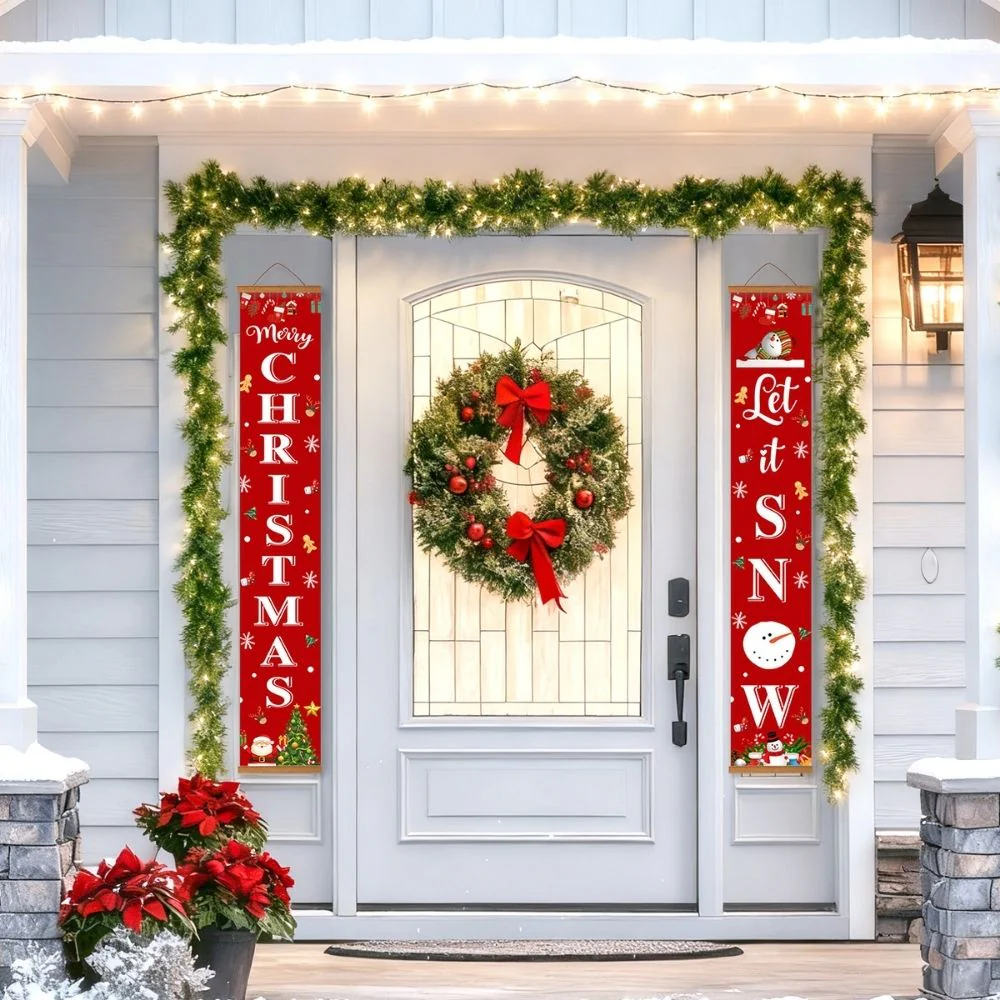 Paint by Numbers Front Door Hanging Banners - Let It Snow - Image 9