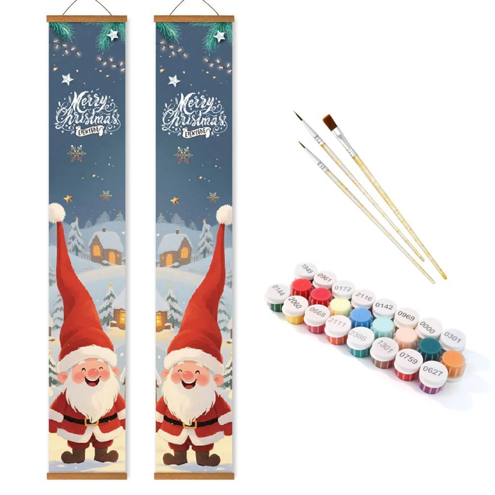 Paint by Numbers Front Door Hanging Banners - Merry Gnomes - Image 2