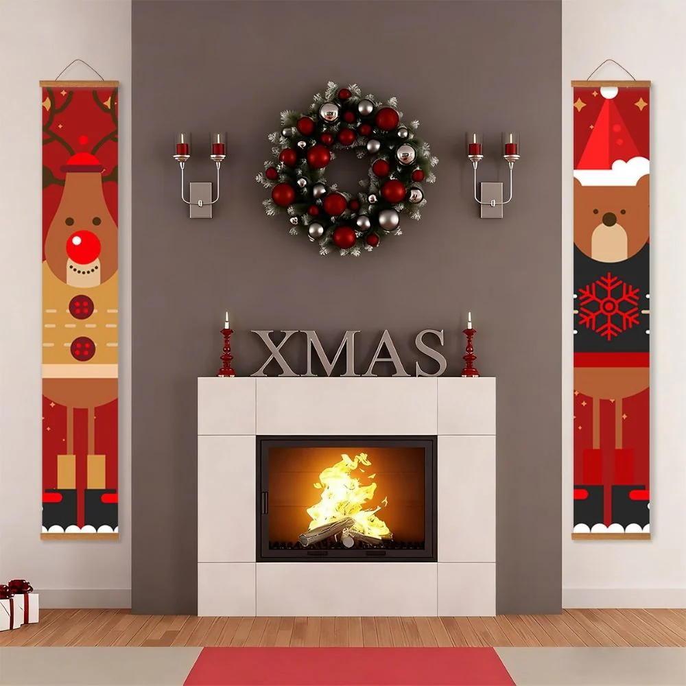 Paint by Numbers Front Door Hanging Banners - Rudolph's Friend - Image 8