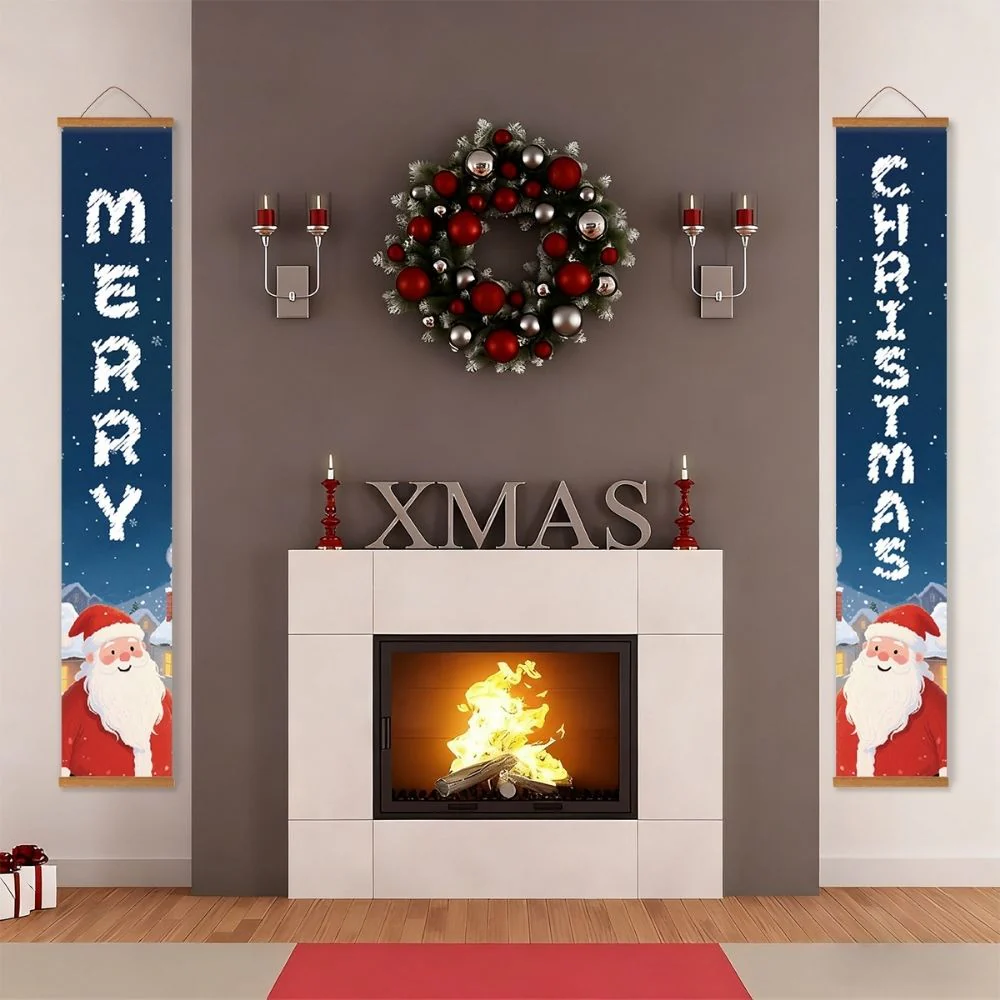 Paint by Numbers Front Door Hanging Banners - Santa Cheer - Image 8