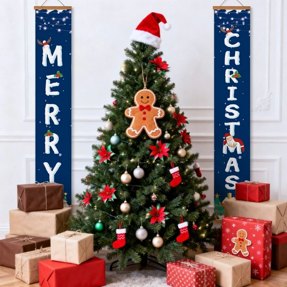 Paint by Numbers Front Door Hanging Banners - Santa Greetings - Image 8