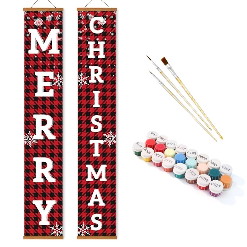 Paint by Numbers Front Door Hanging Banners - Sweet Christmas - Image 2