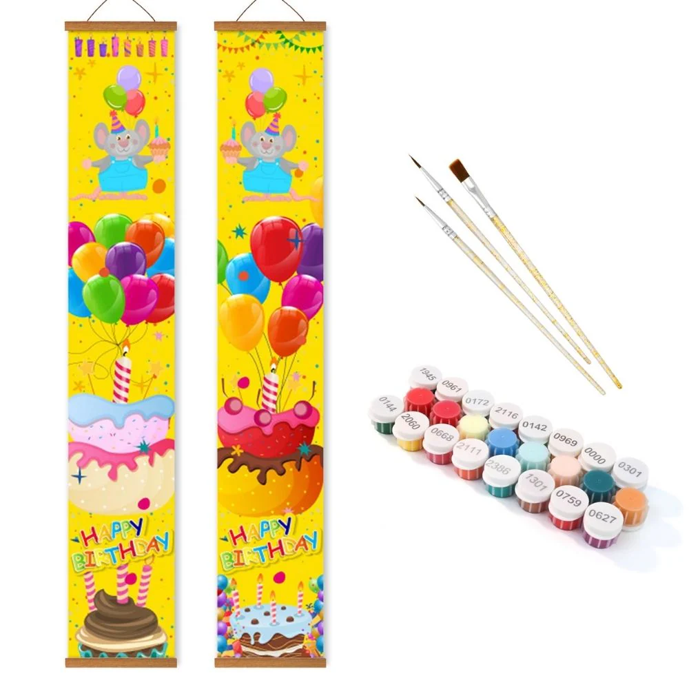 Paint by Numbers Front Door Hanging Banners - Balloon Festoon - Image 2