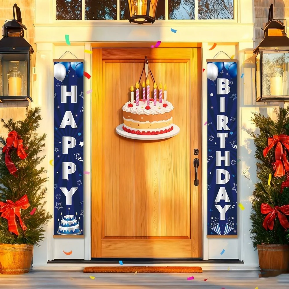 Paint by Numbers Front Door Hanging Banners - Birthday Garland - Image 9