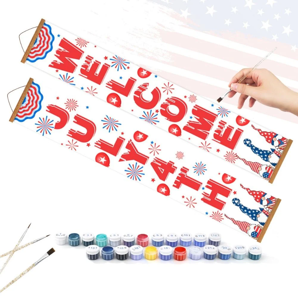 Paint by Numbers Front Door Hanging Banners - Freedom Bunting - Image 3