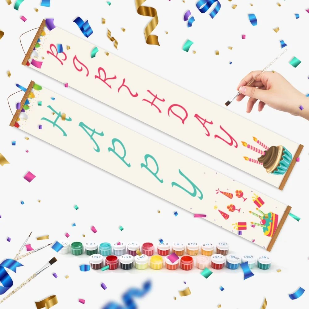 Paint by Numbers Front Door Hanging Banners - Fun Streamers - Image 3