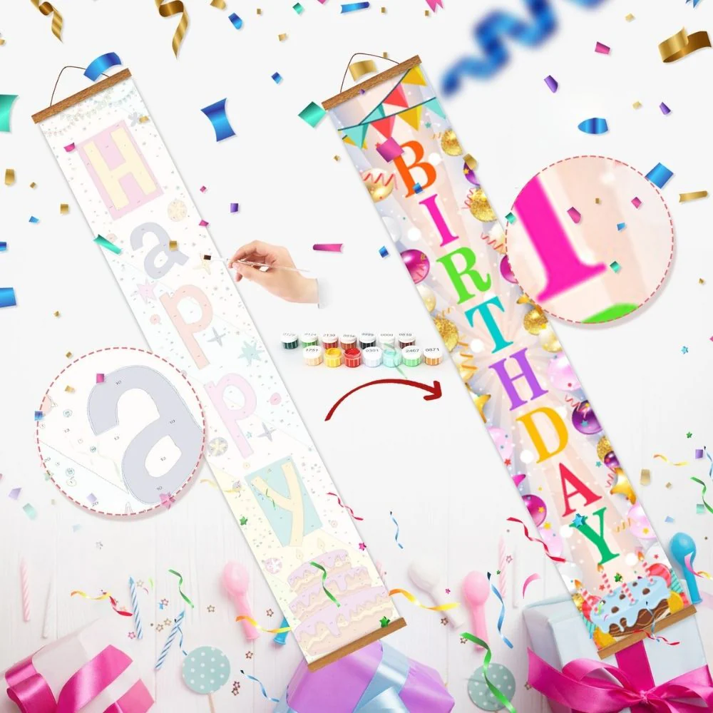 Paint by Numbers Front Door Hanging Banners - Party Decorations - Image 5