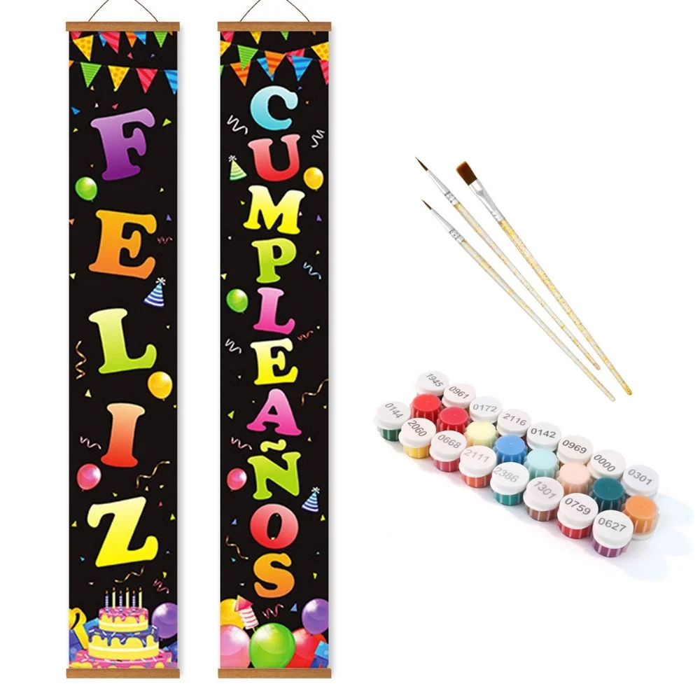 Paint by Numbers Front Door Hanging Banners - Sparkle Garland - Image 2