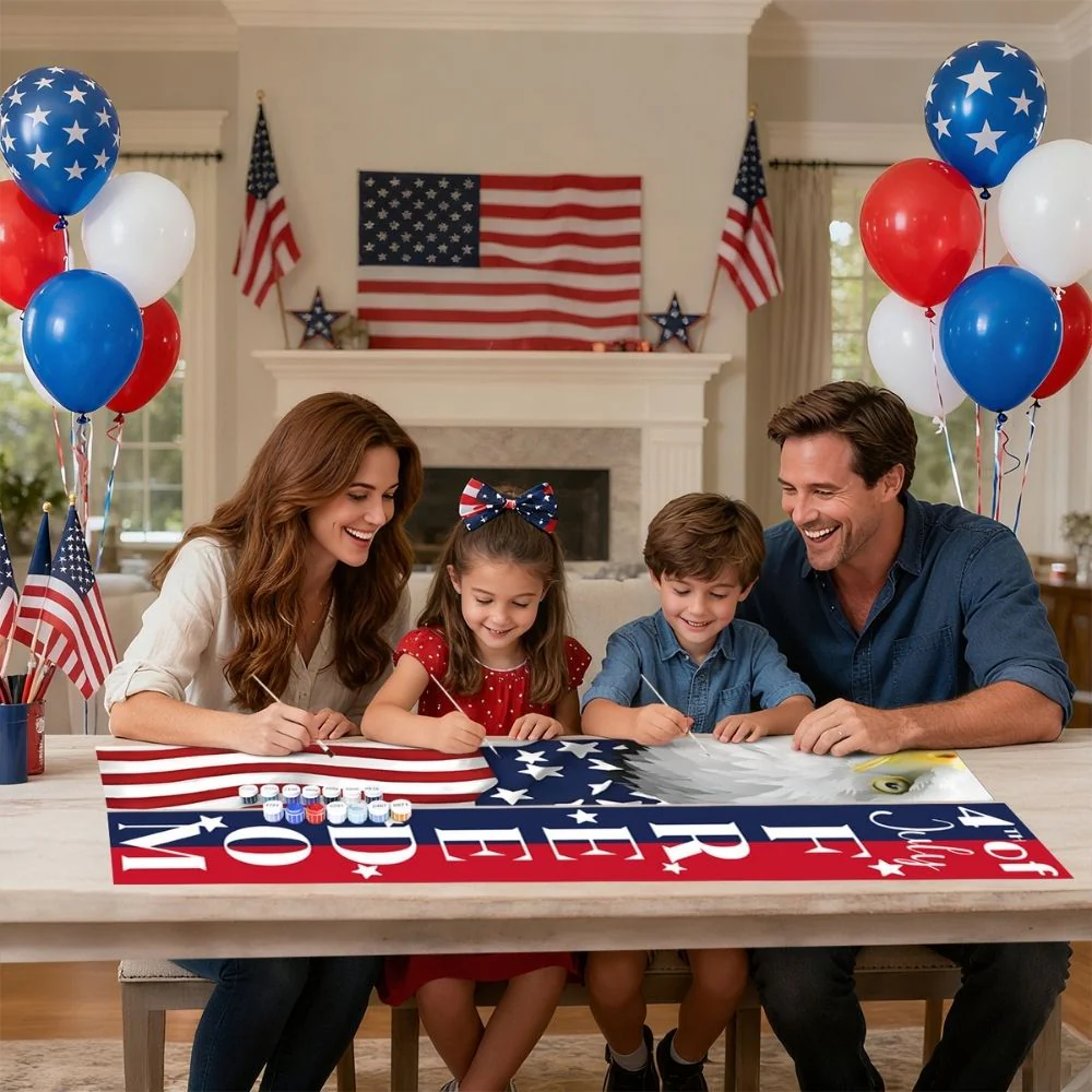 Paint by Numbers Front Door Hanging Banners - USA Party Flags - Image 10