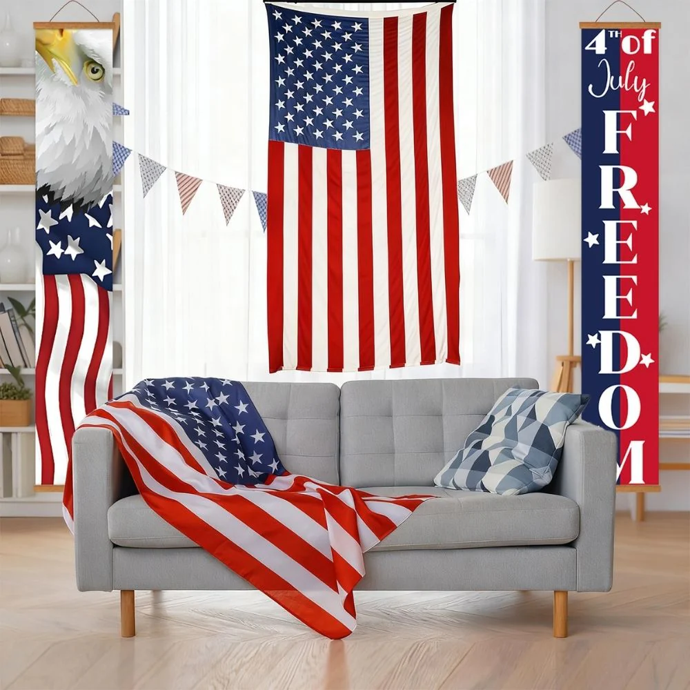Paint by Numbers Front Door Hanging Banners - USA Party Flags - Image 8
