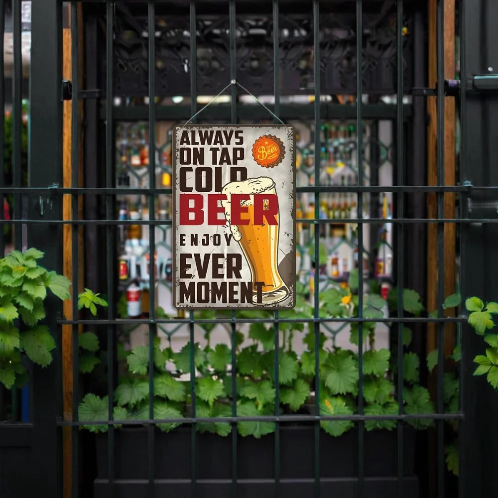 Paint by Numbers Metal Poster - Cold Beer Glass Vintage - Image 9