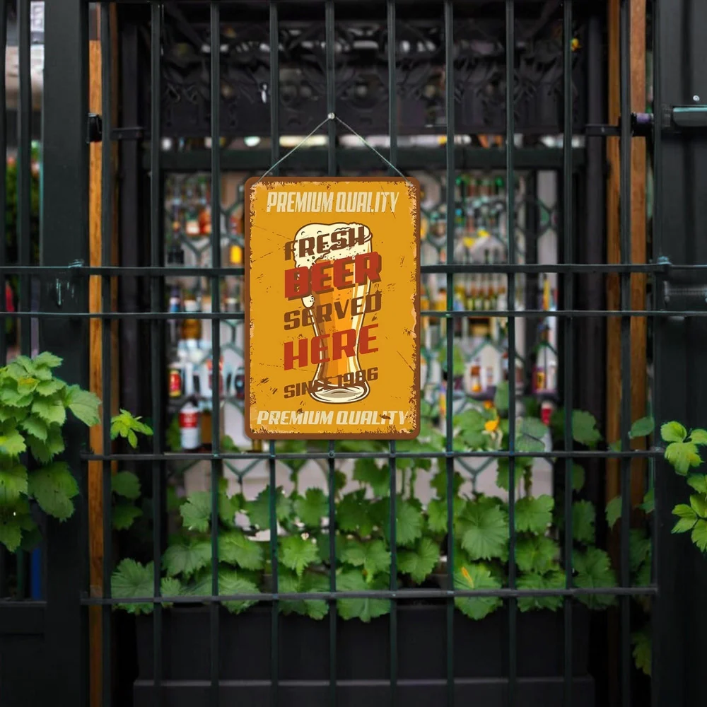 Paint by Numbers Metal Poster - Fresh Beer Served Here - Image 9